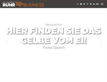 Tablet Screenshot of business.metropoleruhr.de